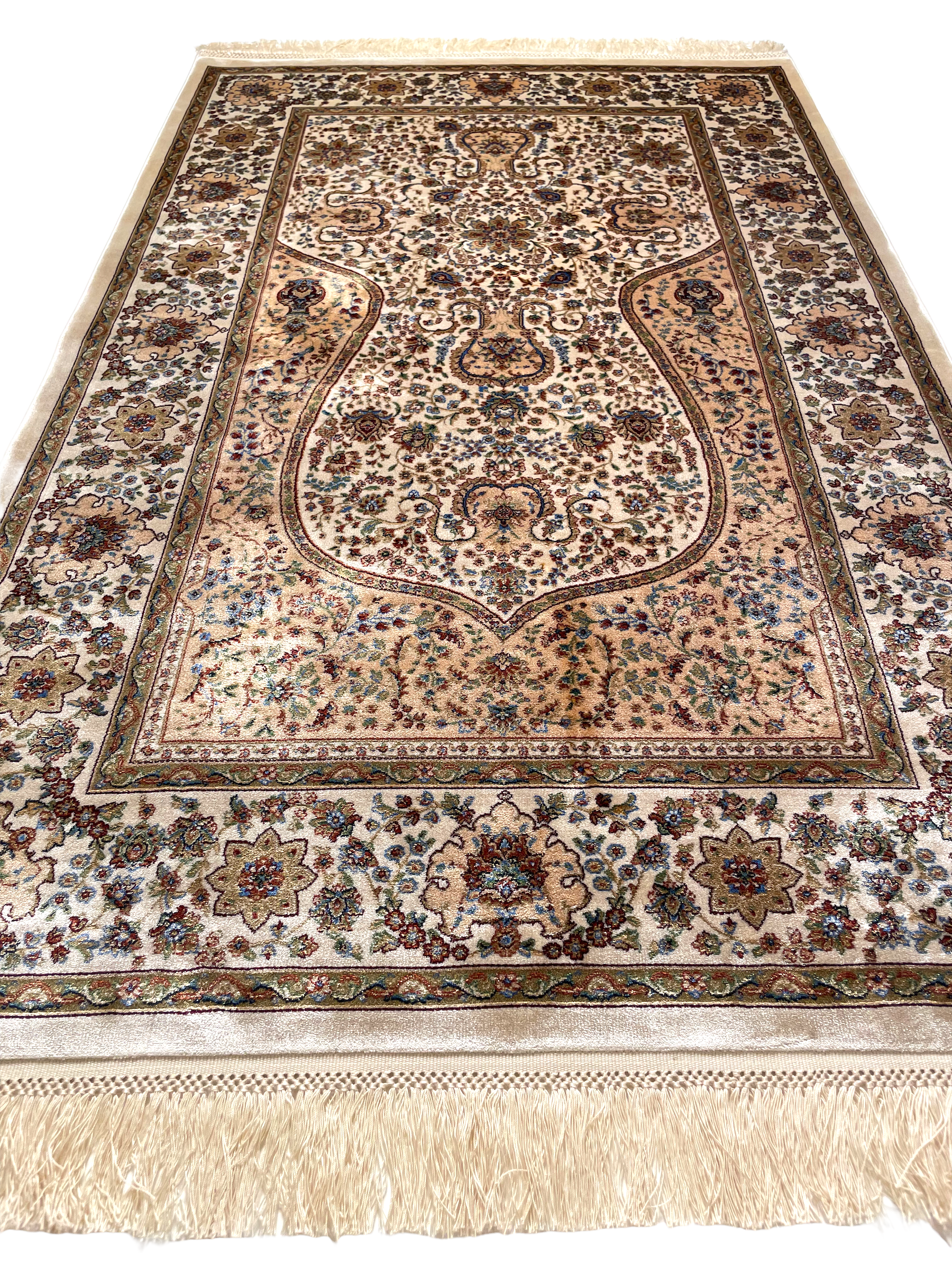 HIMMA Modal Prayer Rug in Beige by Asrār Collection