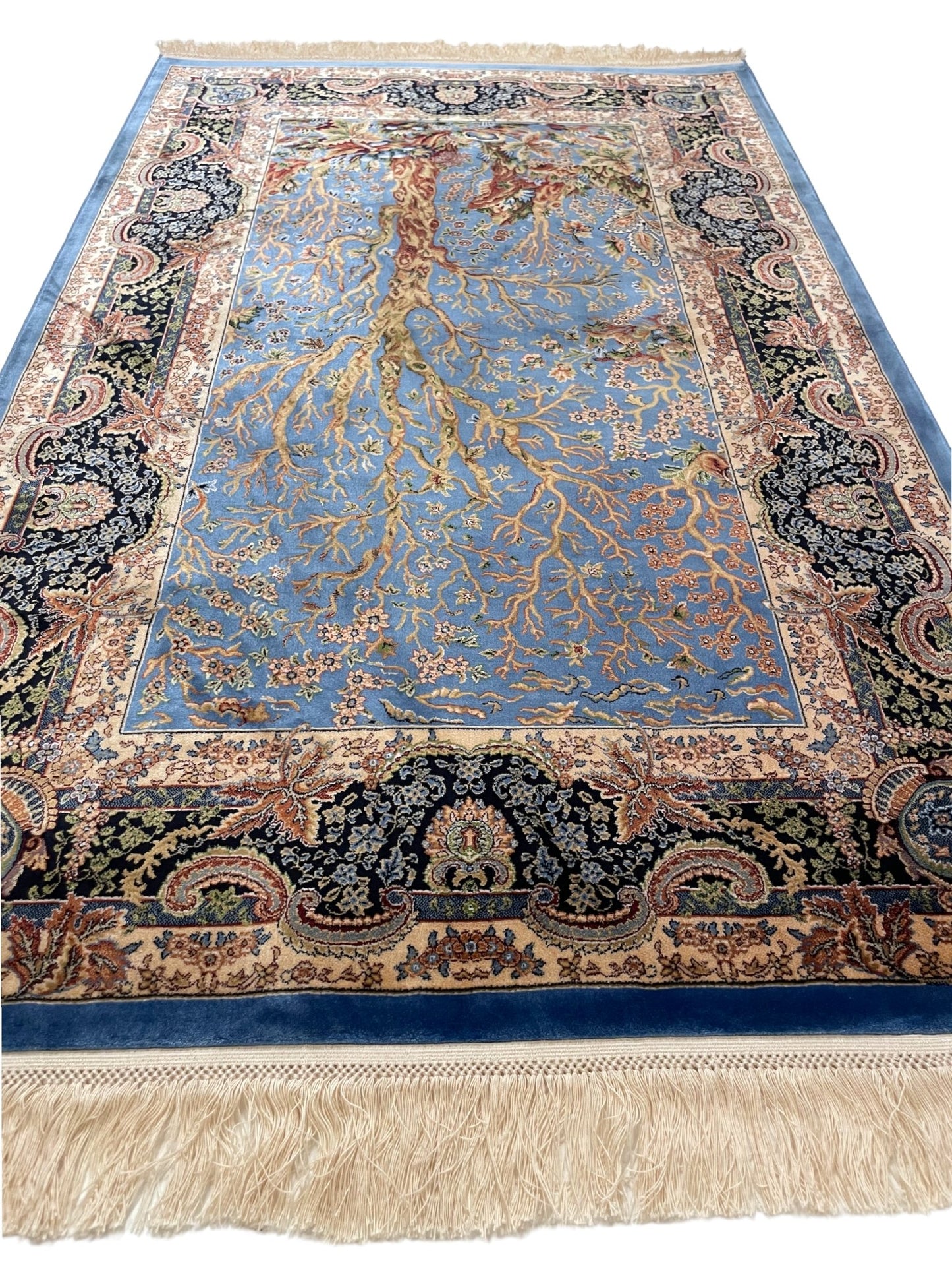 IHYA in Blue Modal Prayer Rug by Asrār Collection