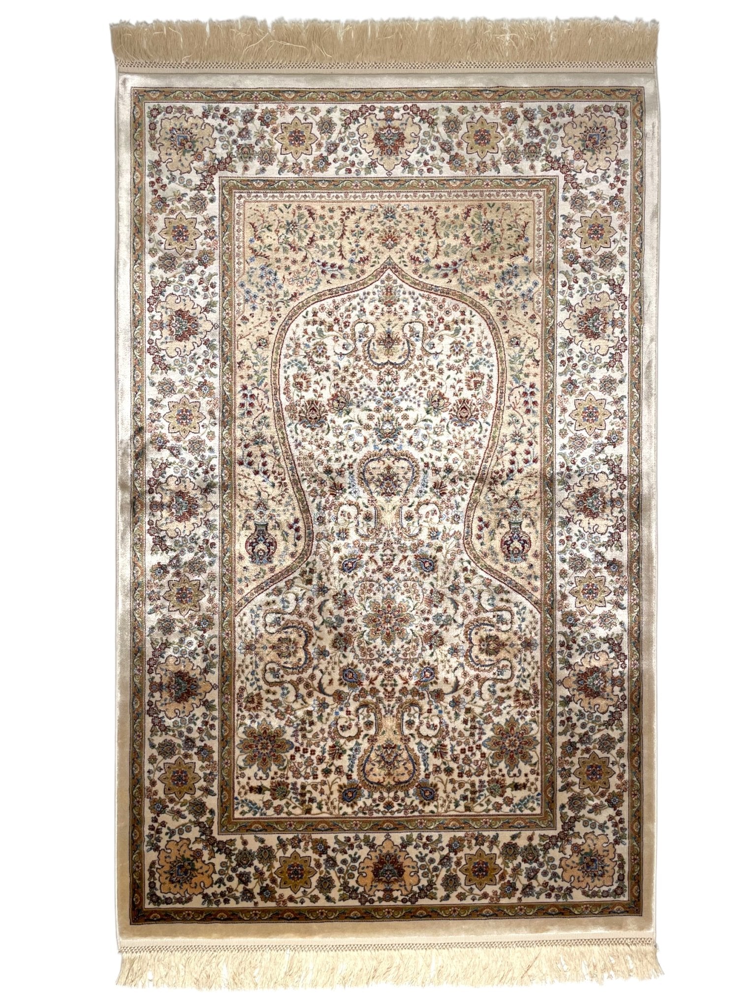 HIMMA Modal Prayer Rug in Beige by Asrār Collection
